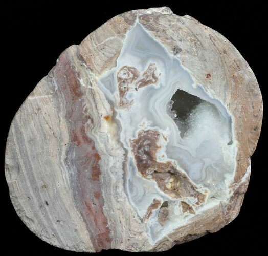 Crystal Filled Dugway Geode (Polished Half) #67486